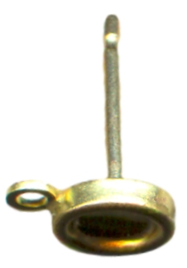 setting cabochons ear post perno 