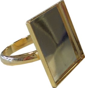 Base metal ring square settings